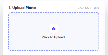 Step 1: Uploading a photo for AI clothes change